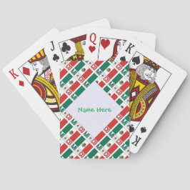 Persoonlijke Mexicaanse Vlag Tegelpatroon Pokerkaarten
