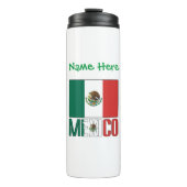 Persoonlijke Mexicaanse vlag Thermosbeker (Voorkant)