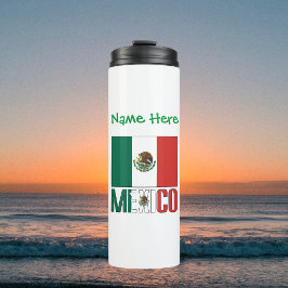 Persoonlijke Mexicaanse vlag Thermosbeker
