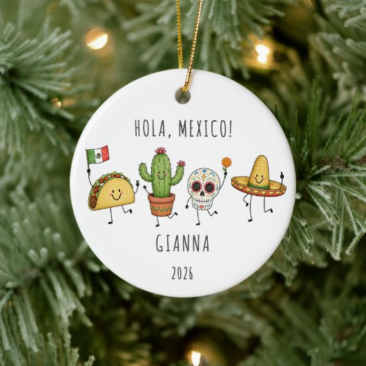 Persoonlijke Mexico Vakantie Ornament (Boom)