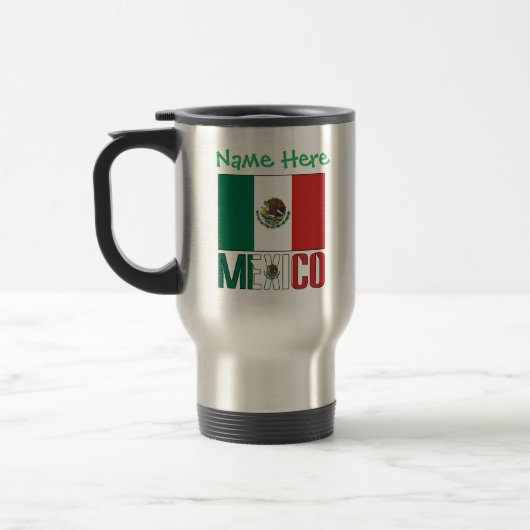 Persoonlijke Mexico Vlag Reisbeker (Links)