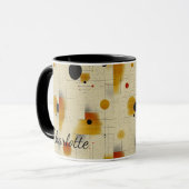 Persoonlijke Mid-Century - Abstract Geometrisch Mok (Voorkant links)