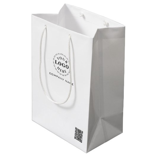 Persoonlijke middelgrote cadeautas voor branding (Achterkant Gekanteld)