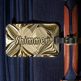 Persoonlijke Midnight Gold Marmer Geometrisch Patr Bagagelabel