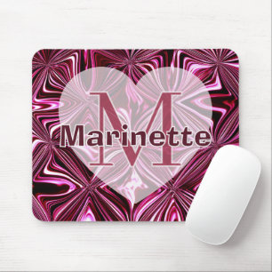 Persoonlijke Midnight Roze Marmer Geometrisch Patr Muismat