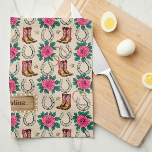 Persoonlijke Midwest Princess designer Theedoek (Quarter Fold)