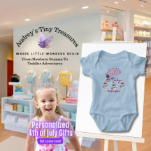 Persoonlijke 'Mijn 1e 4 juli' baby body