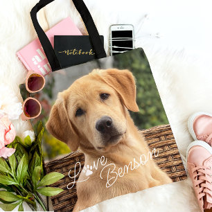 Persoonlijke Mijn Beste Vriend Foto Liefde Poot Tote Bag