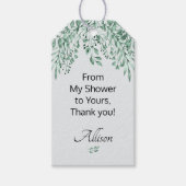 Persoonlijke mijn douche naar uw artistieke zeep cadeaulabel (Voorkant)