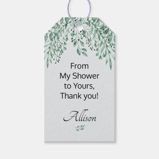 Persoonlijke mijn douche naar uw artistieke zeep cadeaulabel (Voorkant)