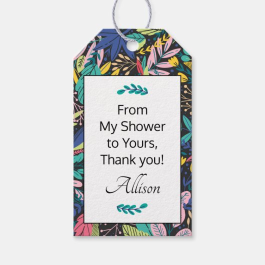 Persoonlijke mijn douche naar uw artistieke zeep cadeaulabel (Voorkant)