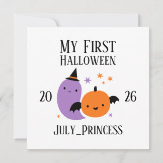 Persoonlijke Mijn Eerste Halloween-versiering Kaart