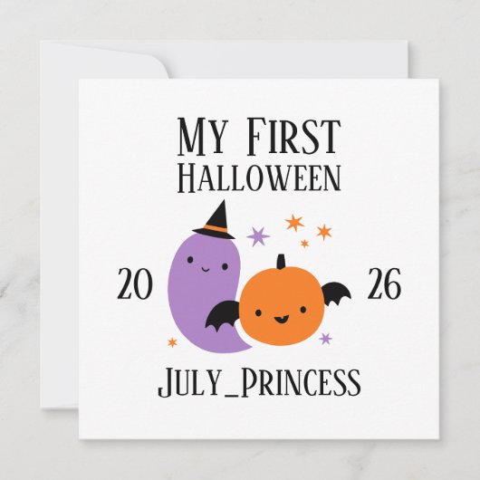 Persoonlijke Mijn Eerste Halloween-versiering Kaart (Voorkant)