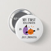 Persoonlijke Mijn Eerste Halloween-versiering Ronde Button 5,7 Cm (Voorkant /achterkant)
