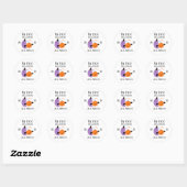 Persoonlijke Mijn Eerste Halloween-versiering Ronde Sticker (Vel)