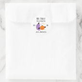Persoonlijke Mijn Eerste Halloween-versiering Ronde Sticker (Tas)
