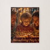 Persoonlijke 'Mijn familienaam' foto-oudheid Legpuzzel (Verticaal)