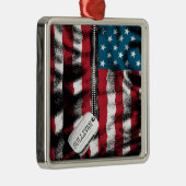 Persoonlijke Militair Soldaat Hondenpenningen VS V Metalen Ornament (Rechts)