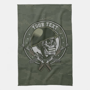 Persoonlijke Militaire Camo Soldaat Schedel en Pis Theedoek
