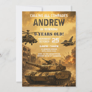 Persoonlijke militaire tank verjaardag kind kaart