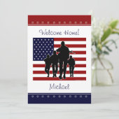 Persoonlijke militaire welkomstnaam Uitnodigen Kaart (Staand voorkant)