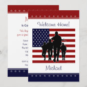 Persoonlijke militaire welkomstnaam Uitnodigen Kaart (Voorkant / Achterkant)