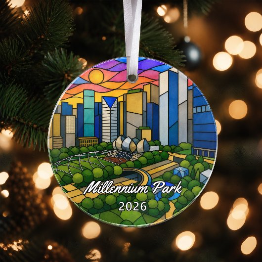 Persoonlijke Millennium Park Acryl Ornament, Cus Ornament