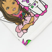 Persoonlijke milt en onicorn met Bow Paars Fleece Deken (Hoek)