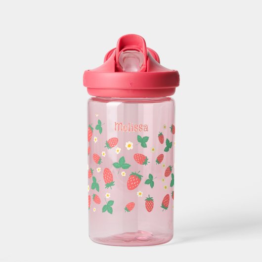Persoonlijke Mini Aardbeibloesem  Waterfles (Voorkant)