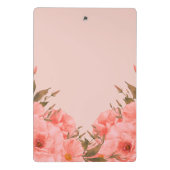 Persoonlijke mini klembord | Roze bloemendesign (Achterkant)