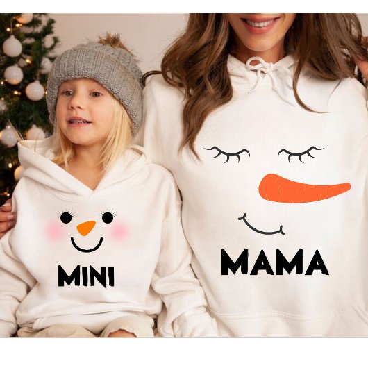 Persoonlijke MINI Sneeuwman Matching Familie