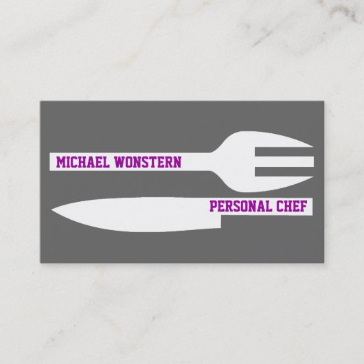 Persoonlijke minieme visitekaartjes grijs wit (Voorkant)