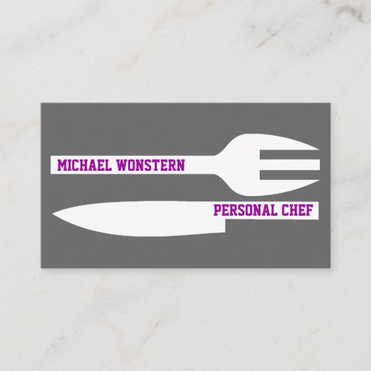 Persoonlijke minieme visitekaartjes grijs wit (Voorkant)