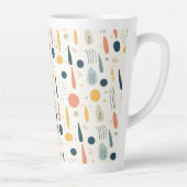 Persoonlijke Minimale Abstracte Boho Pastelkleuren Latte Mok (Rechts)