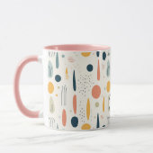 Persoonlijke Minimale Abstracte Boho Pastelkleuren Mok (Links)