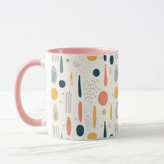 Persoonlijke Minimale Abstracte Boho Pastelkleuren Mok (Links)