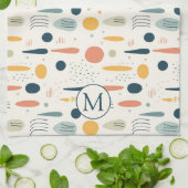 Persoonlijke Minimale Abstracte Boho Pastelkleuren Theedoek (Gevouwen)