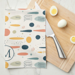 Persoonlijke Minimale Abstracte Boho Pastelkleuren Theedoek