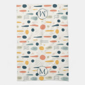 Persoonlijke Minimale Abstracte Boho Pastelkleuren Theedoek (Verticaal)