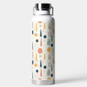 Persoonlijke Minimale Abstracte Boho Pastelkleuren Waterfles (Achterkant)