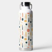 Persoonlijke Minimale Abstracte Boho Pastelkleuren Waterfles (Voorkant)