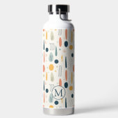 Persoonlijke Minimale Abstracte Boho Pastelkleuren Waterfles (Links)