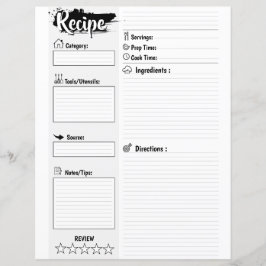 Persoonlijke Minimale Basis Blanco Recept Pagina