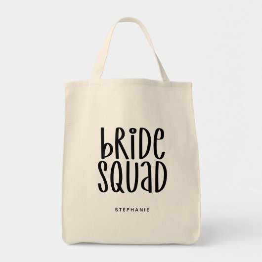 Persoonlijke minimale bride Squad-Canvas tas (Voorkant)