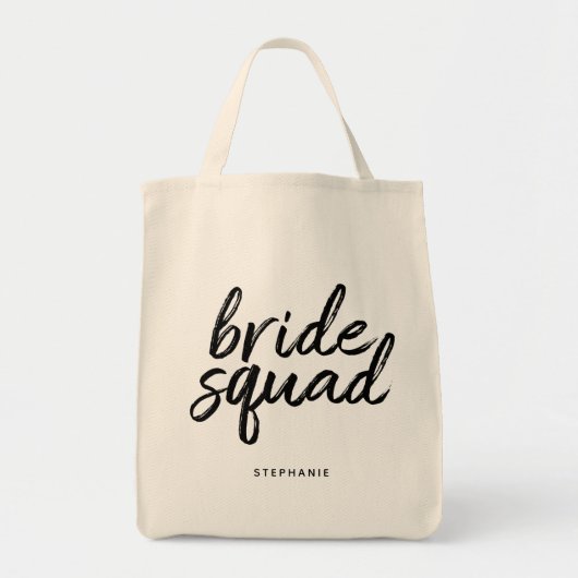 Persoonlijke minimale bride Squad-Canvas tas (Voorkant)
