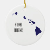 Persoonlijke minimale kerstversiering voor Hawaii Keramisch Ornament (Voorkant)