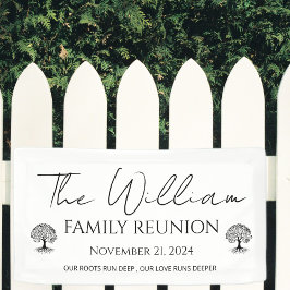 persoonlijke minimale moderne witte familiereünie spandoek