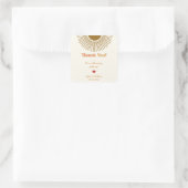 Persoonlijke minimale retro Sun-familie Dank u Vierkante Sticker (Tas)