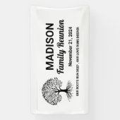 persoonlijke minimale witte familiereünie spandoek (Verticaal)