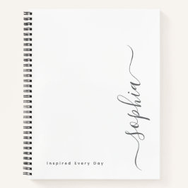 Persoonlijke Minimalistische Aangepaste Naam Spira Notitieboek